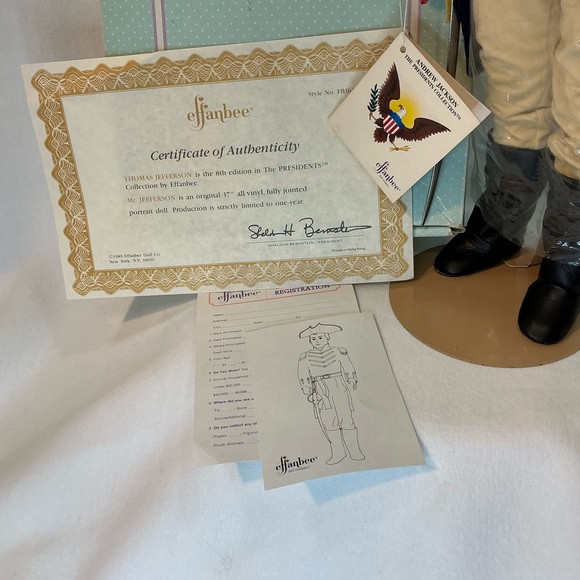 Collectible Effanbee Doll Andrew Jackson Presidents Collection - Picture 5 of 8